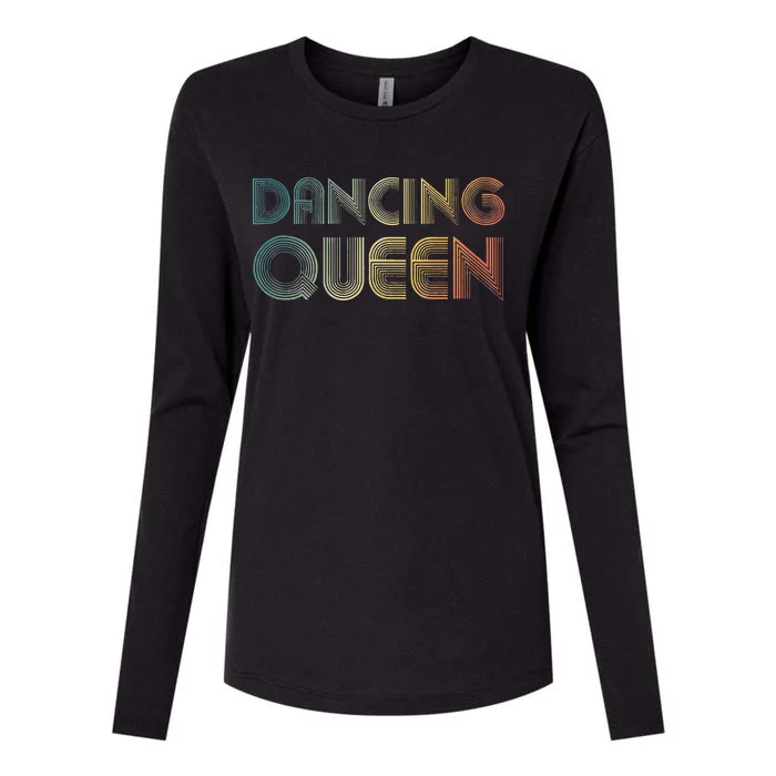 Disco Queen Funky Vintage 70s 80s For Dance Parties Womens Cotton Relaxed Long Sleeve T-Shirt