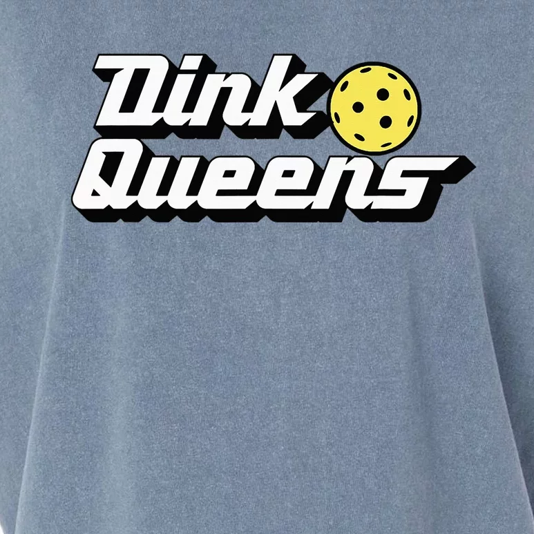 Dink Queens! Funny Cute Pickleball Team Pickle Ball Retro Garment-Dyed Women's Muscle Tee