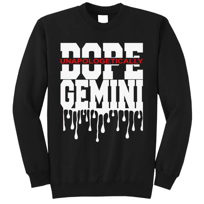 Dope Queen King Graphic Decor Gemini Astrology Zodiac Sweatshirt