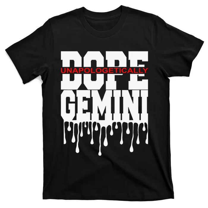 Dope Queen King Graphic Decor Gemini Astrology Zodiac T-Shirt