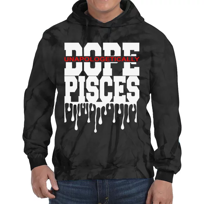 Dope Queen King Graphic Decor Pisces Astrology Zodiac Tie Dye Hoodie