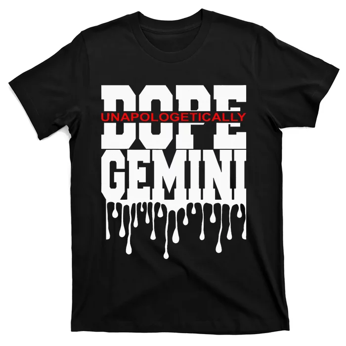 Dope Queen King Graphic Decor Gemini Astrology Zodiac T-Shirt