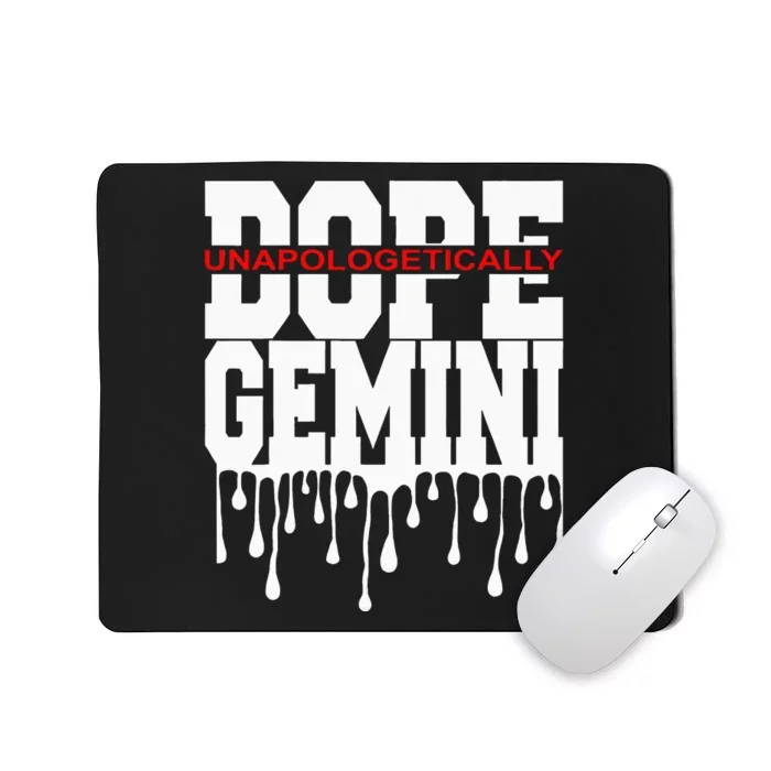 Dope Queen King Graphic Decor Gemini Astrology Zodiac Mousepad