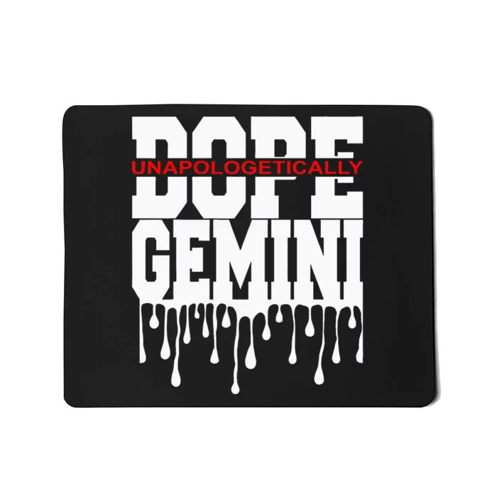 Dope Queen King Graphic Decor Gemini Astrology Zodiac Mousepad