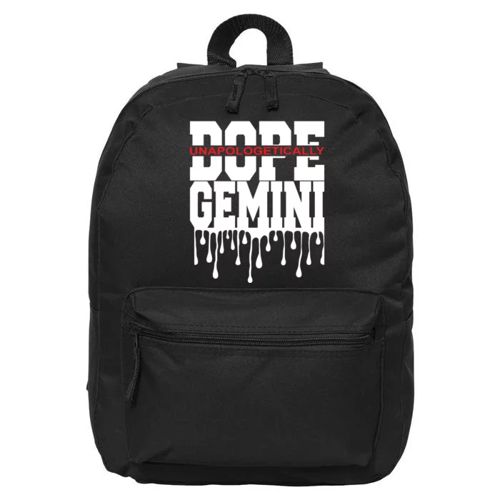 Dope Queen King Graphic Decor Gemini Astrology Zodiac 16 in Basic Backpack