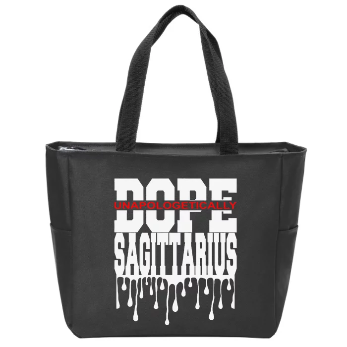 Dope Queen King Graphic Decor Sagittarius Astrology Zodiac Zip Tote Bag