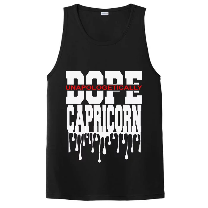 Dope Queen King Graphic Decor Capricorn Astrology Zodiac Performance Tank