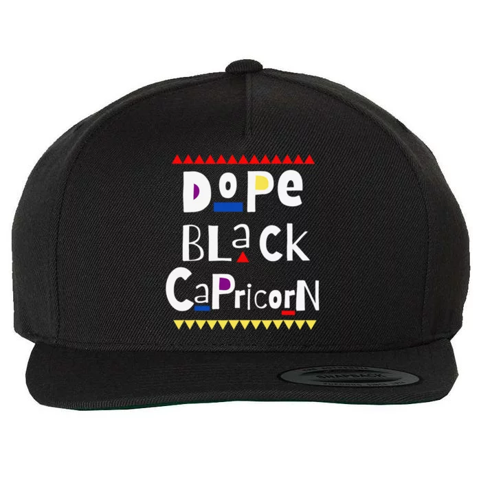 Dope Queen King Graphic Decor Capricorn Astrology Zodiac Wool Snapback Cap