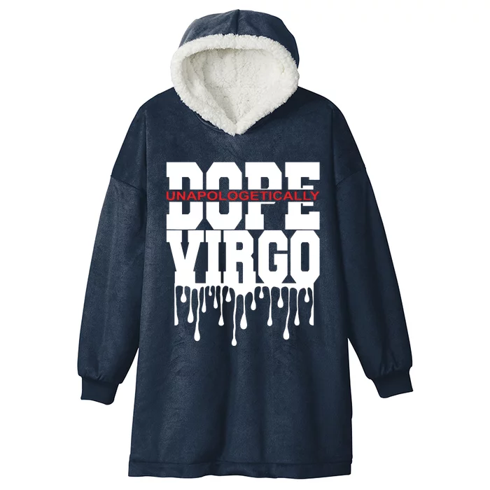 Dope Queen King Graphic Decor Virgo Astrology Zodiac Hooded Wearable Blanket