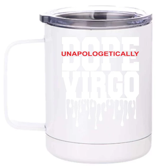 Dope Queen King Graphic Decor Virgo Astrology Zodiac Front & Back 12oz Stainless Steel Tumbler Cup