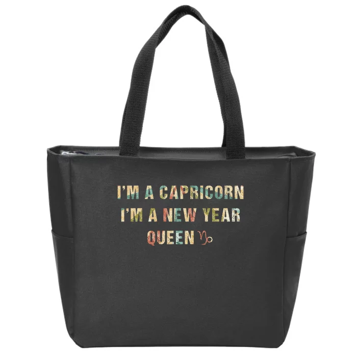 Dope Queen King Graphic Decor Capricorn Astrology Zodiac Zip Tote Bag