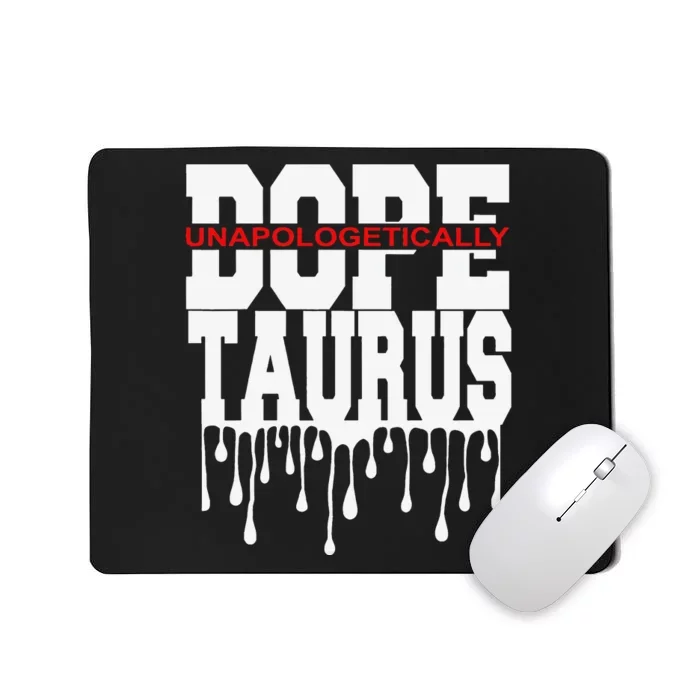 Dope Queen King Graphic Decor Taurus Astrology Zodiac Mousepad