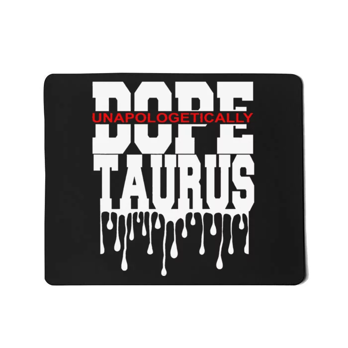 Dope Queen King Graphic Decor Taurus Astrology Zodiac Mousepad