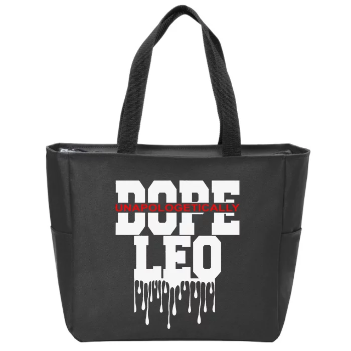 Dope Queen King Graphic Decor Leo Astrology Zodiac Zip Tote Bag