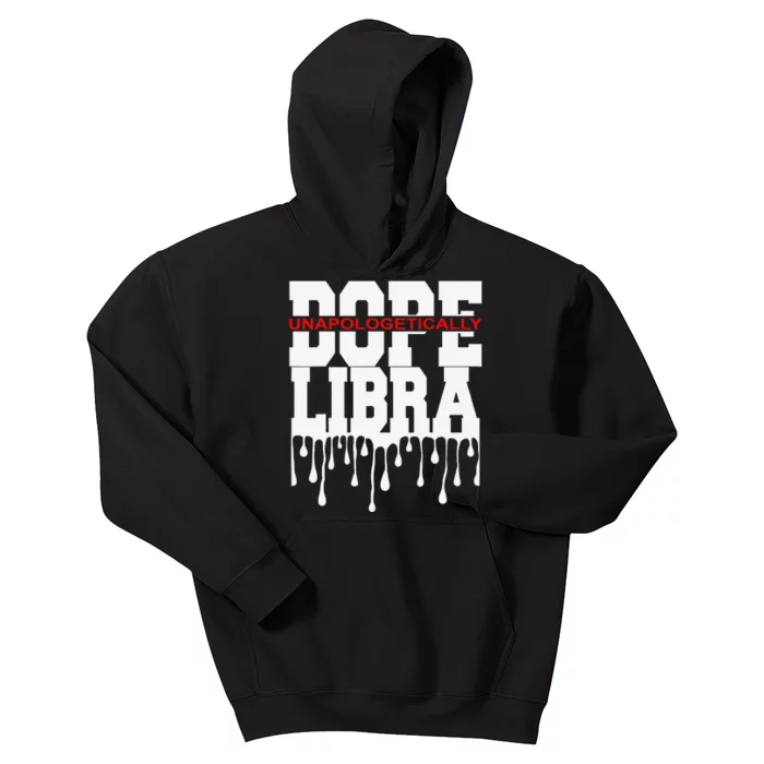 Dope Queen King Graphic Decor Libra Astrology Zodiac Kids Hoodie