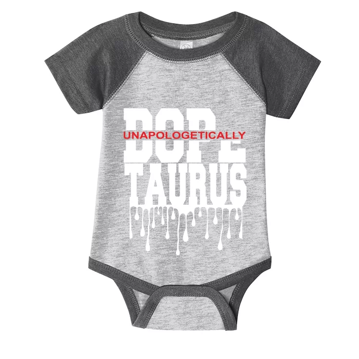 Dope Queen King Graphic Decor Taurus Astrology Zodiac Infant Baby Jersey Bodysuit