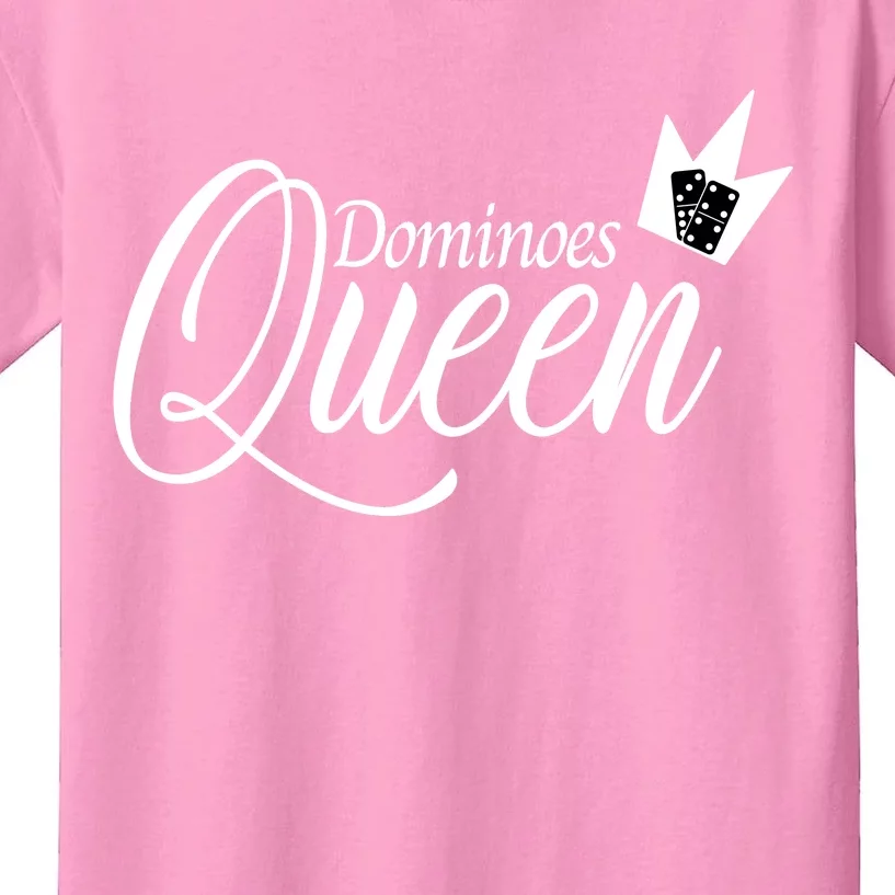 Dominoes Queen Play Domino Mexican Domino Kids T-Shirt