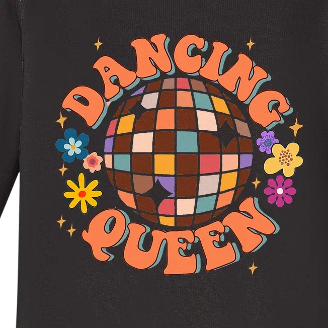 Dancing Queen Retro Bridesmaids 70’s Disco Bachelorette Baby Long Sleeve Bodysuit