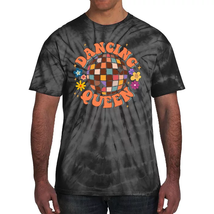 Dancing Queen Retro Bridesmaids 70’s Disco Bachelorette Tie-Dye T-Shirt