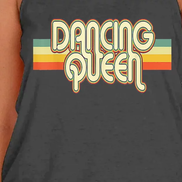 Dancing Queen Roller Disco Outfit 70s Costume For Women Women's Knotted Racerback Tank