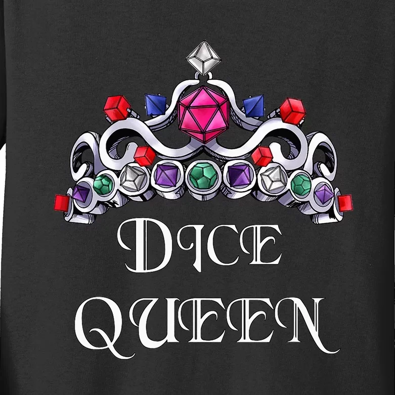 Dice Queen Role-playing Kids Long Sleeve Shirt