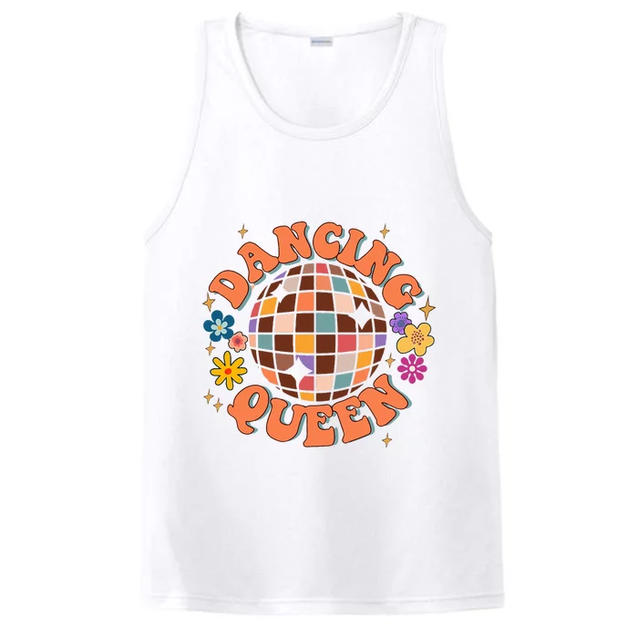 Dancing Queen Retro Bridesmaids 70’S Disco Bachelorette Performance Tank