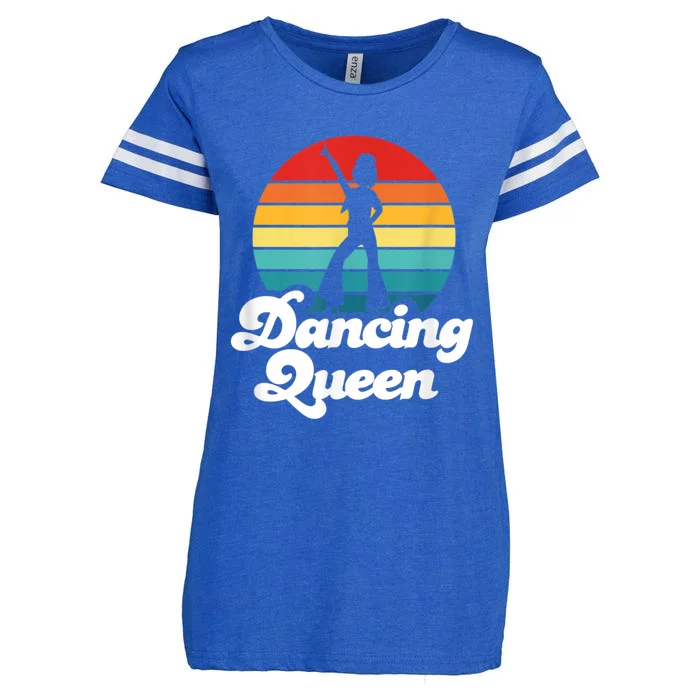 Dancing Queen Roller Disco Outfit 70s Costume For Women Enza Ladies Jersey Football T-Shirt