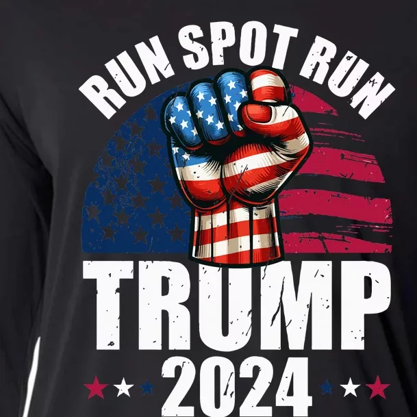 Debate Quote Run Spot Run Trump 2024 Election Campaign Cooling Performance Long Sleeve Crew