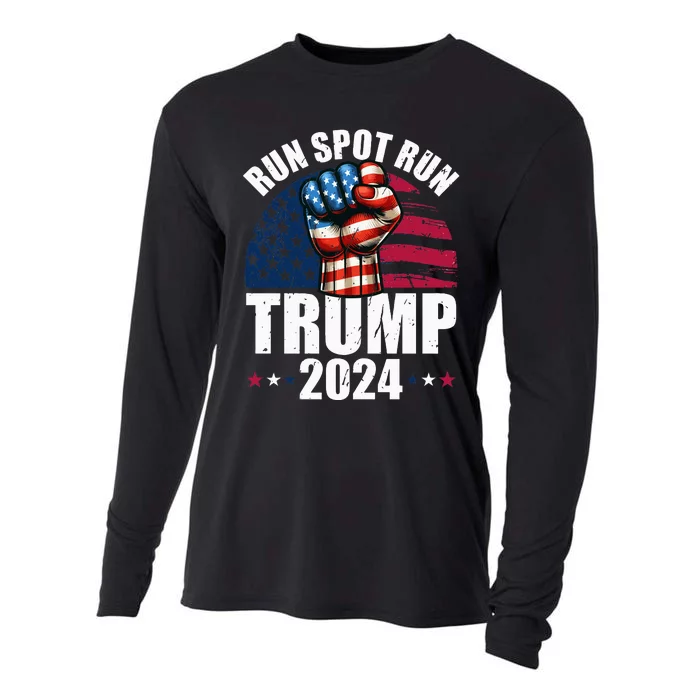 Debate Quote Run Spot Run Trump 2024 Election Campaign Cooling Performance Long Sleeve Crew