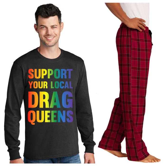 Drag Queen Support Your Local Drag Queens Premium Long Sleeve Pajama Set