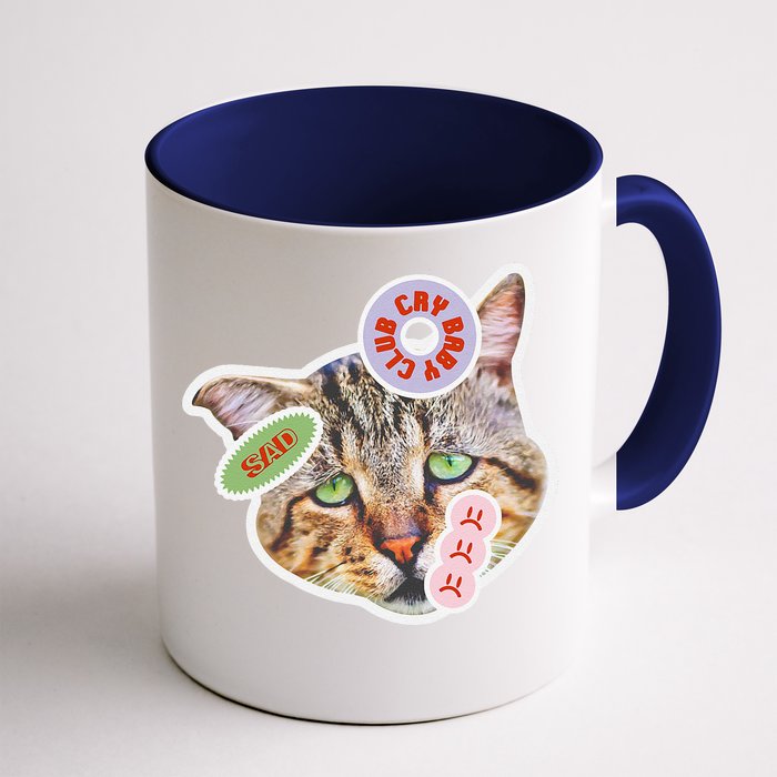 Drama Queen Sad Cat Funny & Ugly Cute Front & Back Coffee Mug