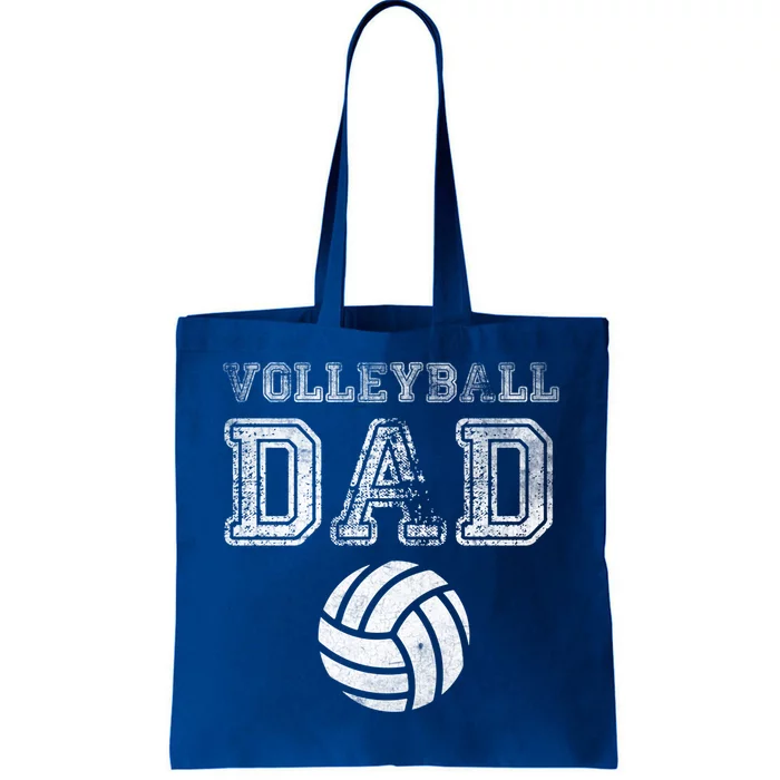 Distressed Quote Vintage Volleyball Dad Gift Tote Bag