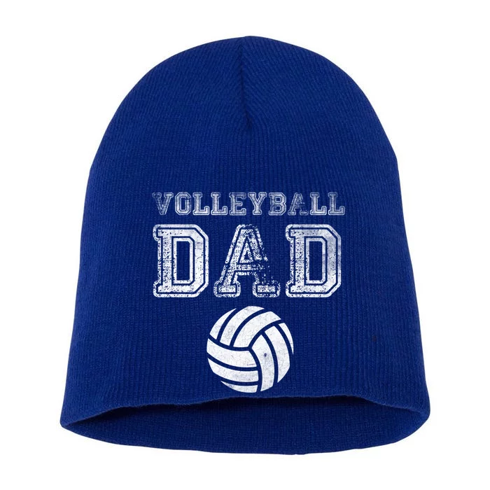 Distressed Quote Vintage Volleyball Dad Gift Short Acrylic Beanie