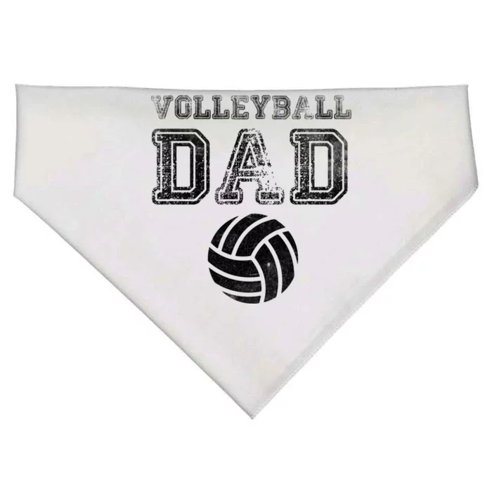 Distressed Quote Vintage Volleyball Dad Gift USA-Made Doggie Bandana