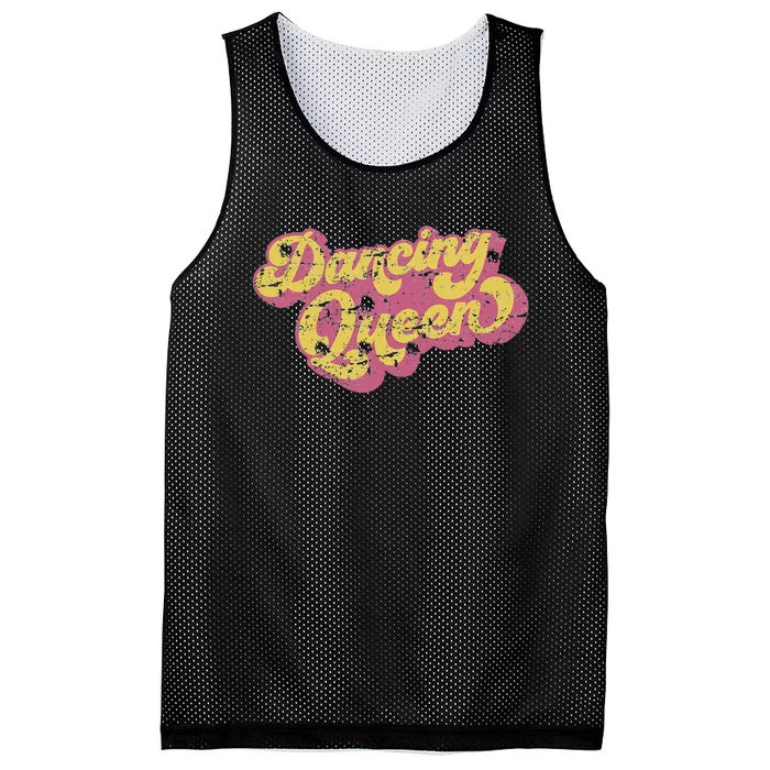 Dancing Queen Vintage Dancing 70s Mesh Reversible Basketball Jersey Tank