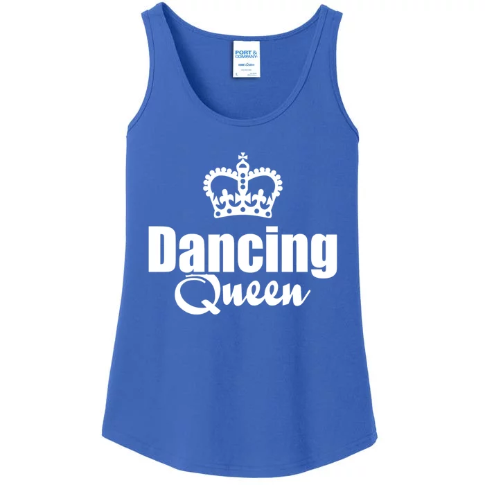 Dancing Queen With Crown Funny Graphic Dancer Dark Funny Gift Ladies Essential Tank