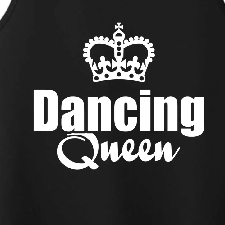 Dancing Queen With Crown Funny Graphic Dancer Dark Cute Gift Performance Tank