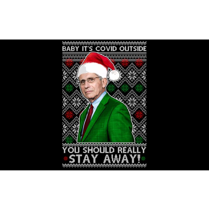 Dr Fauci Baby It's Covid Outside Ugly Christmas Sweater Bumper Sticker