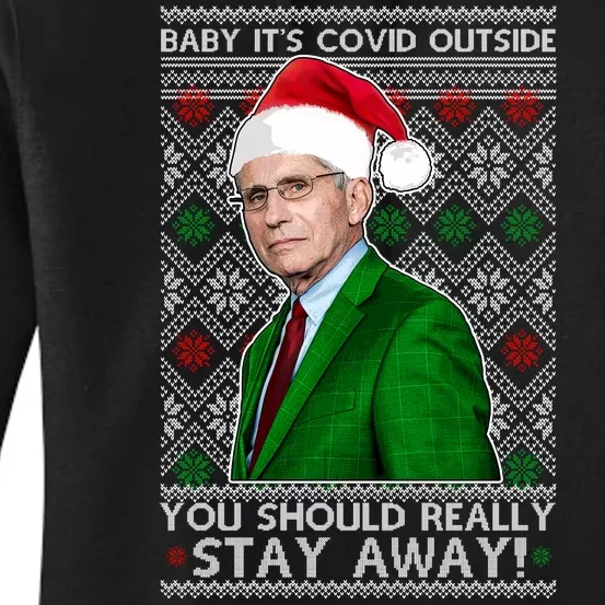 Dr Fauci Baby It's Covid Outside Ugly Christmas Sweater Women's Pullover Hoodie