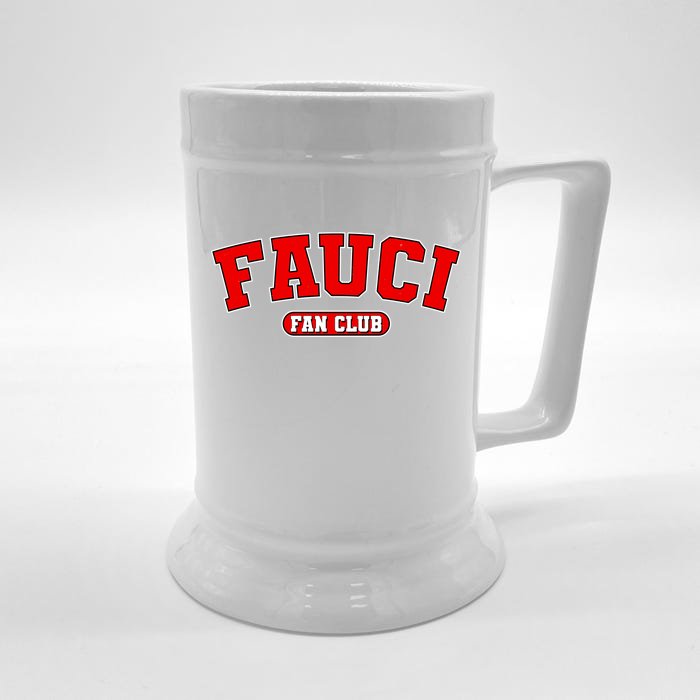 Dr Fauci Fan Club Logo Front & Back Beer Stein