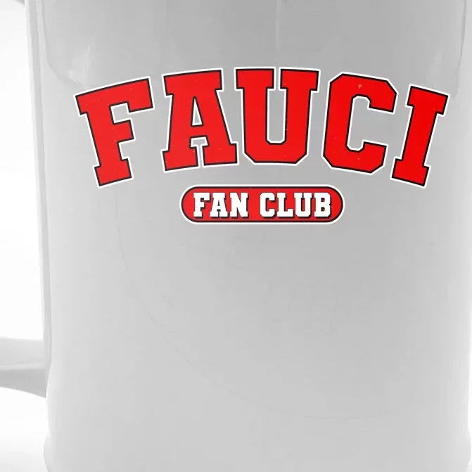 Dr Fauci Fan Club Logo Front & Back Beer Stein