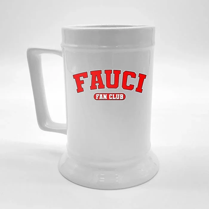 Dr Fauci Fan Club Logo Front & Back Beer Stein