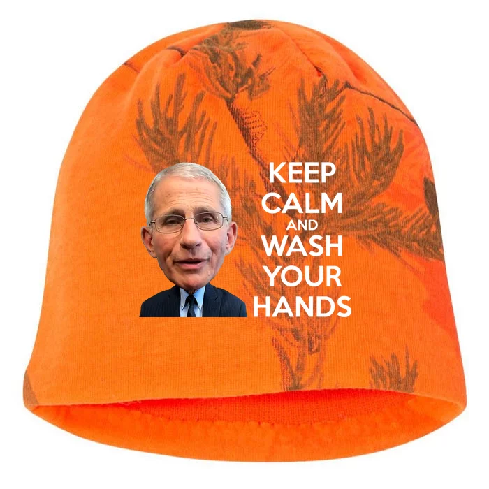 Dr Fauci Keep Calm And Wash Your Hands Kati - Camo Knit Beanie