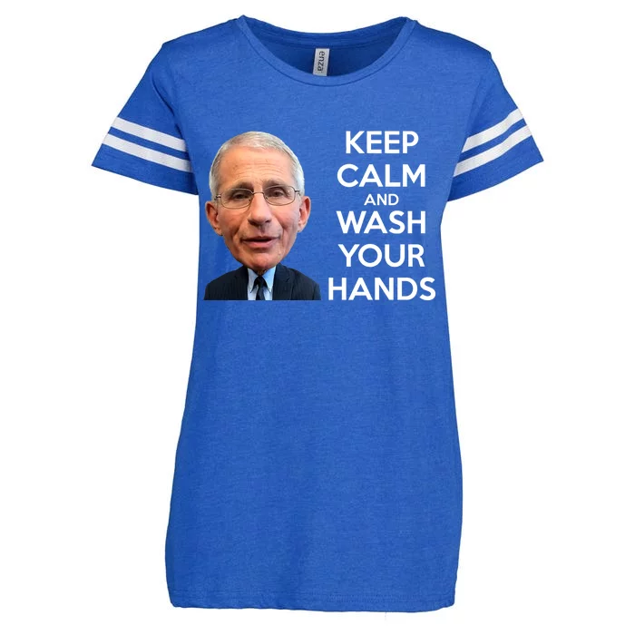 Dr Fauci Keep Calm And Wash Your Hands Enza Ladies Jersey Football T-Shirt