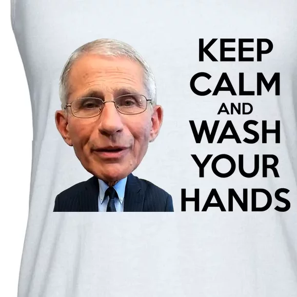 Dr Fauci Keep Calm And Wash Your Hands Ladies Essential Flowy Tank