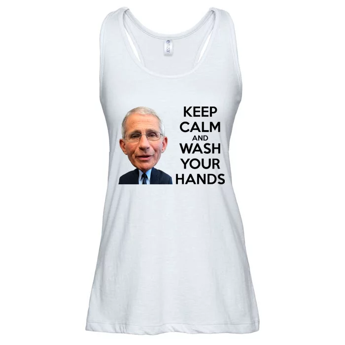 Dr Fauci Keep Calm And Wash Your Hands Ladies Essential Flowy Tank