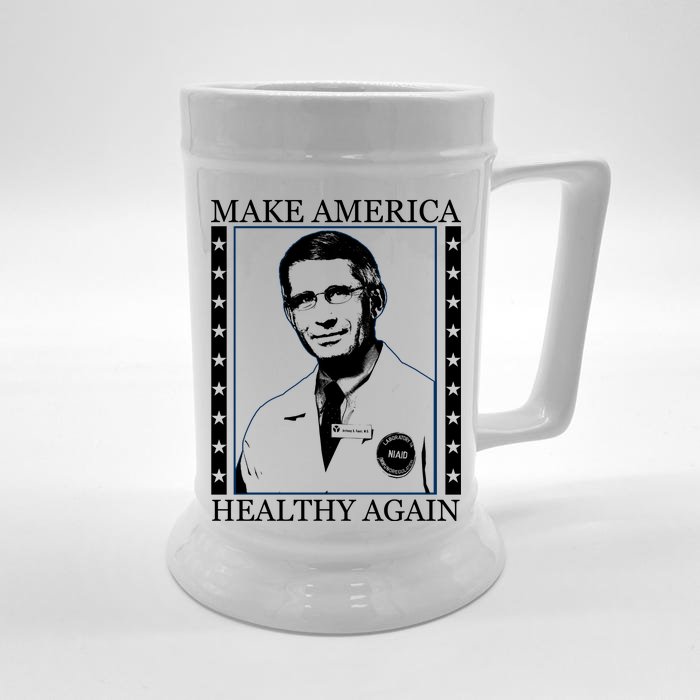 Dr Fauci Make America Healthy Again Front & Back Beer Stein