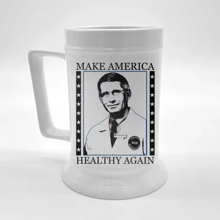 Dr Fauci Make America Healthy Again Front & Back Beer Stein