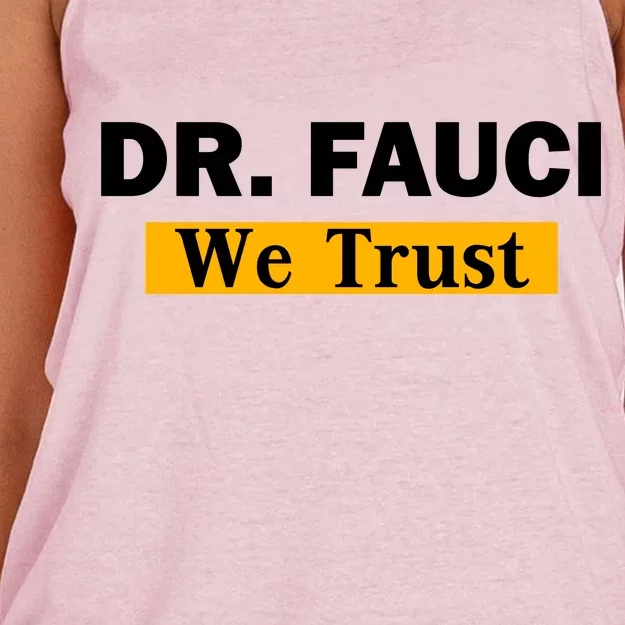 Dr Fauci We Trust I Love Fauci Women's Knotted Racerback Tank