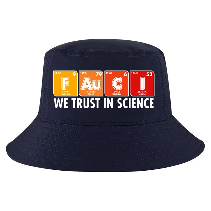 Dr Fauci We Trust In Science Periodical Table Elements Cool Comfort Performance Bucket Hat